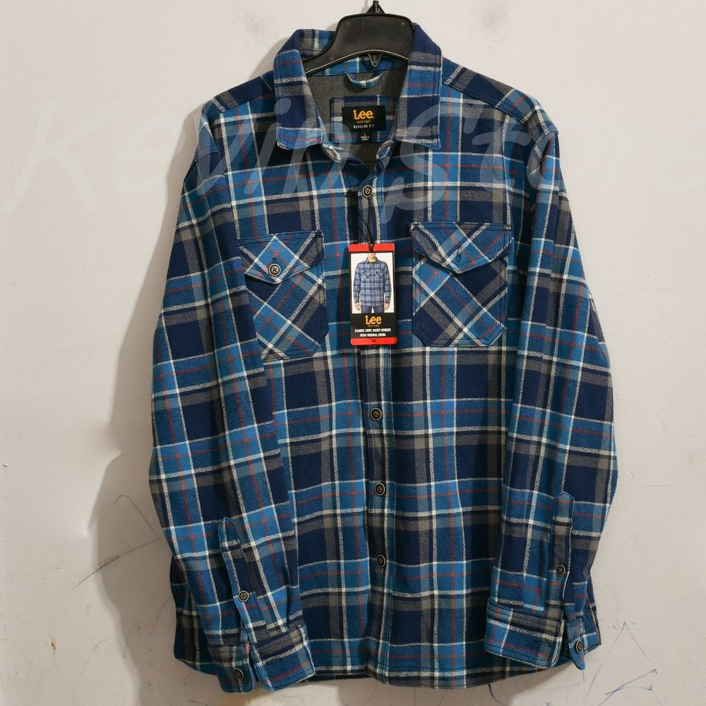 Blue‎ shirt jacket bonded with thermal lining Lee